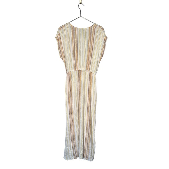 Blue Island Beach Dress Coverup Metallic Maxi Size Medium - Picture 8 of 16